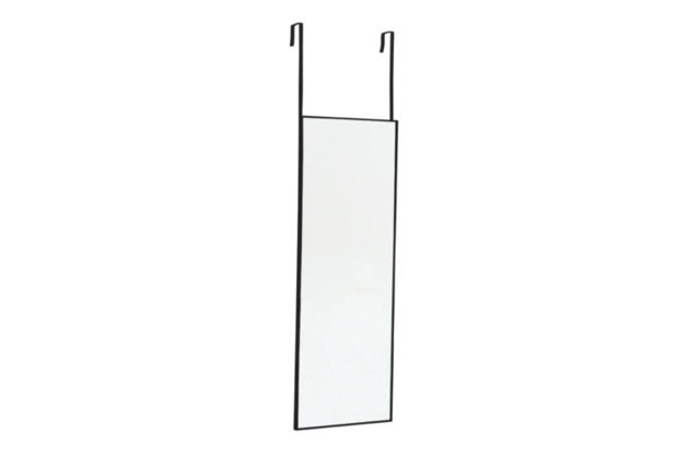 Sleek White Metal Frame Over-the-Door Full Length Mirror, Easy Install - image 1