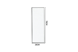Sleek White Metal Frame Over-the-Door Full Length Mirror, Easy Install - thumbnail 7