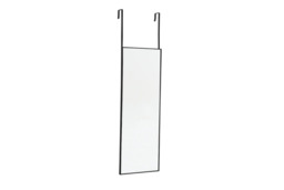 Sleek White Metal Frame Over-the-Door Full Length Mirror, Easy Install