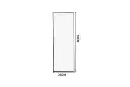 Sleek White Metal Frame Over-the-Door Full Length Mirror, Easy Install - thumbnail 3