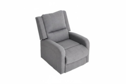 PRICE DROP! Single Linen Upholstered Recliner Armchair with Massage & Heat Function - Grey - thumbnail 5