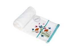 Embroidered Turkish Cotton Bathroom Towels - 100% Cotton, 550gsm, Quick-Dry, Machine Washable - thumbnail 1