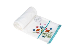 Embroidered Turkish Cotton Bathroom Towels - 100% Cotton, 550gsm, Quick-Dry, Machine Washable - thumbnail 6