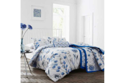 Bellissimo Inky Blue Luxury Bed Sheets - 200TC Cotton Blend, Soft & Breathable, Machine Washable Duvet Set - thumbnail 4