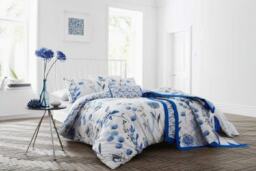 Bellissimo Inky Blue Luxury Bed Sheets - 200TC Cotton Blend, Soft & Breathable, Machine Washable Duvet Set - thumbnail 3