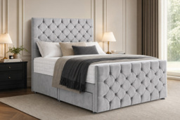 Luxury Toronto Bed with Memory Sprung Mattress & Optional Drawers