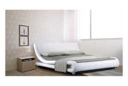 PRICE DROP! Malorie Modern Faux Leather Bed Frame & Sturdy Base - Easy Assembly - thumbnail 4