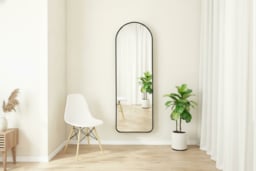 Full-Length Wall-Mounted Mirror with Arched Frame - thumbnail 6