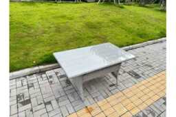 Light Grey PE Rattan 6-Seater Dining Set - Weather-Resistant, Modern Garden Furniture - thumbnail 4