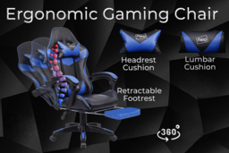 PRICE DROP! Recliner Massage Gaming Chair with Leg Rest & Head Rest! - thumbnail 7