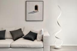 Modern Energy-Efficient Spiral LED Floor Lamp - Minimal Design & Ambient White Light - thumbnail 3