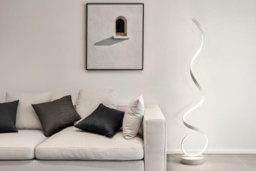 Modern Energy-Efficient Spiral LED Floor Lamp - Minimal Design & Ambient White Light - thumbnail 7