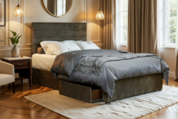 Charcoal Divan Bed with Storage & Mattress - thumbnail 6