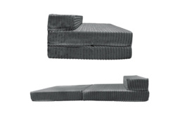 2-in-1 Jumbo Cord Fabric Z Chair Bed & Sofa - Modern Foldable Guest Seating (4 Colours) - thumbnail 3