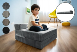2-in-1 Jumbo Cord Fabric Z Chair Bed & Sofa - Modern Foldable Guest Seating (4 Colours) - thumbnail 4
