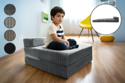 2-in-1 Jumbo Cord Fabric Z Chair Bed & Sofa - Modern Foldable Guest Seating (4 Colours) - thumbnail 8