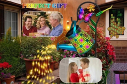 Solar LED Watering Can Fairy Lights - Weatherproof Outdoor Garden Lighting - thumbnail 8