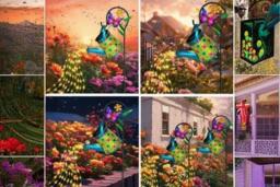Solar LED Watering Can Fairy Lights - Weatherproof Outdoor Garden Lighting - thumbnail 3