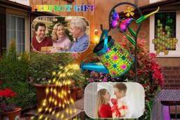 Solar LED Watering Can Fairy Lights - Weatherproof Outdoor Garden Lighting - thumbnail 4