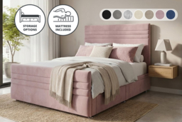 PRICE DROP! Madrid Divan Bed with Mattress and Storage Options - 6 Sizes & 7 Colours - thumbnail 6