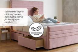 PRICE DROP! Madrid Divan Bed with Mattress and Storage Options - 6 Sizes & 7 Colours - thumbnail 8