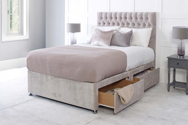 Chesterfield Divan Bed Set including mattress and storage options! - image 1