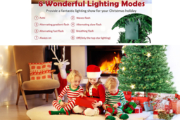 5 or 6ft Fiber Optic Artificial Christmas Tree with 21 Star LED Lights - thumbnail 8