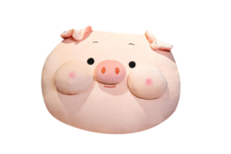 2-in-1 Soft Cotton Pink Pig Pillow Blanket - Dual-Use, Modern, Choice of Size & Cute Designs - thumbnail 5