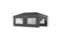 3 x 6m Steel Pop-Up Gazebo with Removable Walls - Weather-Resistant Marquee for Garden Events - thumbnail 6