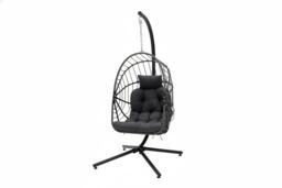 Hanging Egg Chair with Cushion & Adjustable Headrest - thumbnail 2