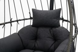 Hanging Egg Chair with Cushion & Adjustable Headrest - thumbnail 4