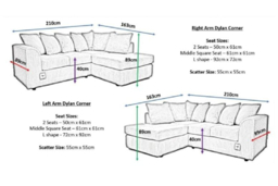 Dylan Grey Jumbo Cord Left Hand Corner Sofa - Fabric, Deep Seating, Modern 3-Seater - thumbnail 5