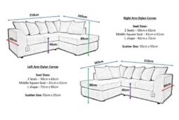 Dylan Grey Jumbo Cord Left Hand Corner Sofa - Fabric, Deep Seating, Modern 3-Seater