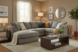 Dylan Grey Jumbo Cord Left Hand Corner Sofa - Fabric, Deep Seating, Modern 3-Seater - thumbnail 2