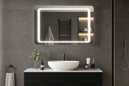 Wall-Mounted Anti-Fog LED Bathroom Mirror