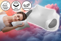 PRICE DROP! Butterfly Double Layer Memory Foam Pillow - Orthopaedic Neck Support, Air Cotton or Ice Silk - thumbnail 2