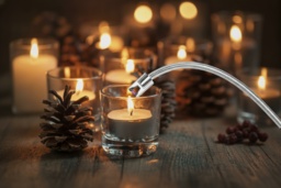 USB Rechargeable Metal Candle Lighter - Modern Windproof Decorative Home Accessory (Zinc Alloy, 255mm, 5 Colours) - thumbnail 2