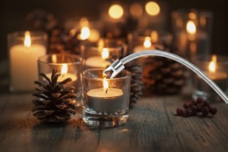 USB Rechargeable Metal Candle Lighter - Modern Windproof Decorative Home Accessory (Zinc Alloy, 255mm, 5 Colours) - thumbnail 2