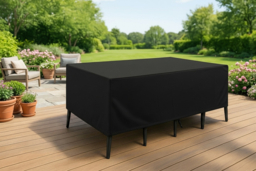 120cm Waterproof Oxford Outdoor Garden Furniture Cover - Weather-Resistant, Black - thumbnail 7