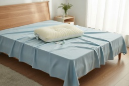 Luxury Ice Silk Cooling Pillow - Adjustable Height, Breathable Cotton, Summer Cooling Comfort - thumbnail 2