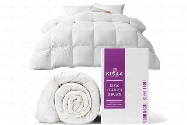 PRICE DROP! Premium Duck & Goose Feather Down Duvet - 4.5 Tog, Hypoallergenic, Machine Washable, Hotel Quality - 4 Sizes - image 1