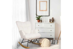 Plush Teddy Rocking Chair - Ergonomic, 150kg Capacity, Scandi Nursery Lounge Seat - thumbnail 8