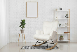 Plush Teddy Rocking Chair - Ergonomic, 150kg Capacity, Scandi Nursery Lounge Seat - thumbnail 2
