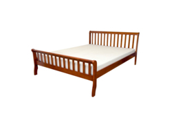 Milan Traditional Solid Dark Wood Bed Frame - Double or King Size - thumbnail 2