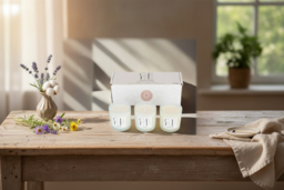CFNN Fresh & Floral Scented Candle Gift Set - Natural Coconut Wax, Vegan, Modern Home Decor Trio - thumbnail 6