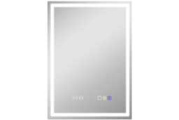 PRICE DROP! Wall Mounted LED Vanity Mirror - 50x70cm, Frameless Glass, Anti-Fog, Dimmable, Modern Bathroom Mirror - thumbnail 1