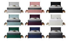 PRICE DROP! Wingline Divan Bed & Mattress - 8 Colours - 2 or 4 Drawers Option - thumbnail 3