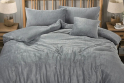 Premium Teddy Fleece Duvet Set - Extra Soft, Easy Care, Four Sizes, Modern Cosy Bedding - thumbnail 7