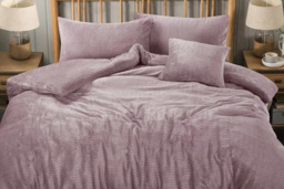 Premium Teddy Fleece Duvet Set - Extra Soft, Easy Care, Four Sizes, Modern Cosy Bedding - thumbnail 4