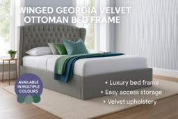 PRICE DROP! Georgia Velvet Ottoman Storage Bed with Lift-Up Mechanism - 5 Sizes - thumbnail 6